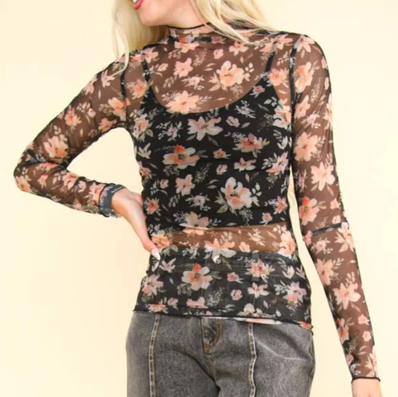 NWT Simons New In Black Fitted Long Sleeve Blouse - Picture 3 of 10